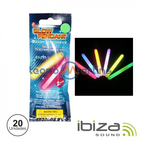 Conjunto 20 Barras Luminescentes Multicolor 100mm - IBIZA