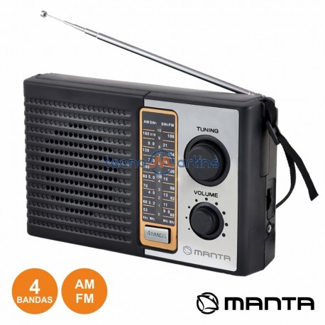Radio Portatil Fm/Am Classico ac/dc 3v Manta