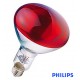 Lâmpada Infravermelhos P/ Aquecimento E27 230V 250W Vermelha - Philips