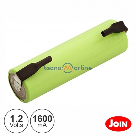 Bateria 1.2v-1600mA AA C/ Patilha Soldar