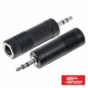 Ficha Adapt. Jack 3.5mm St/ M 6.5mm Femea Stereo
