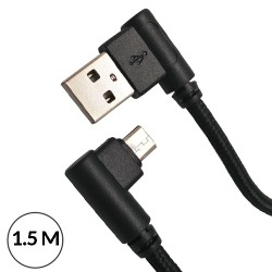 Cabo USB-A 2.0 Macho / Micro USB-B Macho 1.5M Preto