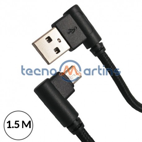 Cabo USB-A 2.0 Macho / Micro USB-B Macho 1.5M Preto
