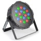Projector LED PAR FLAT 18x1W RGB DMX c/ Bateria - BeamZ