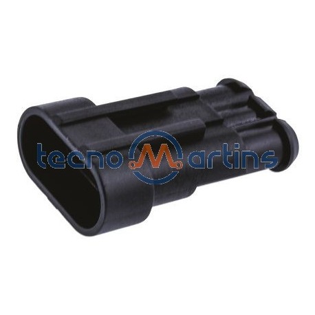 Ficha AMP 3 Pinos (1x3) Macho Estanque IP67 (S/ Terminais)