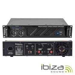 Amplificador Áudio 19" 2X800W Preto - Ibiza