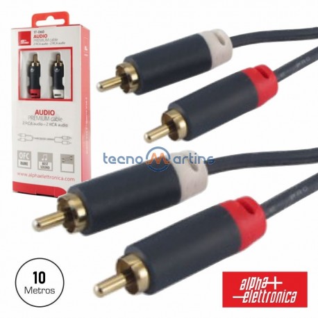 Cabo Rca/Rca X2 Rca Macho 10mt Premium - ALPHA