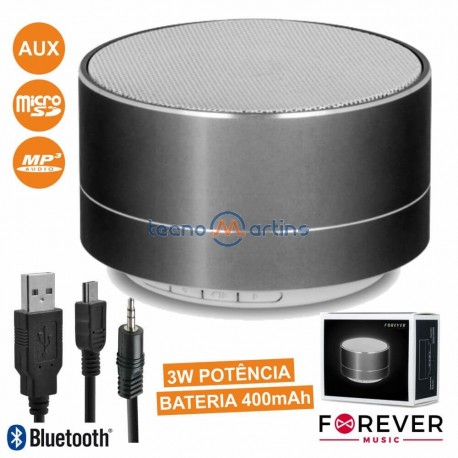 Coluna Bluetooth Portátil 10w USB/AUX/FM/BAT C/ Painel Solar - COOL 
