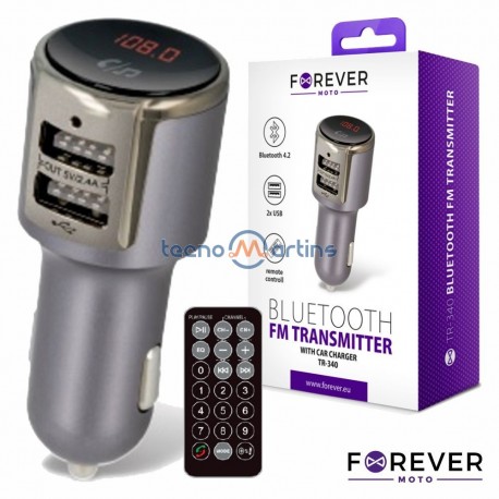 Transmissor Fm - Bluetooth V4.2 2USB P/ Ligar Isqueiro - Forever