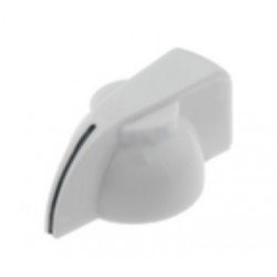 Botão "bico de pato" para potenciómetro com traço indicador Ø19.5x14mm branco