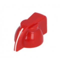 Botão ''bico de pato'' para potenciómetro com traço indicador Ø19.5x14mm vermelho