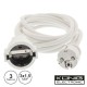 Cabo Extensão Tomada Elétrica C/ 1 Saída 3m 3x1.5mm Branco