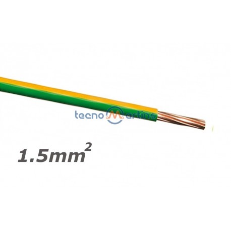 Fio Eléctrico Multifilar V 1,5mm² (Bobine 100mt) - Verde/Amarelo