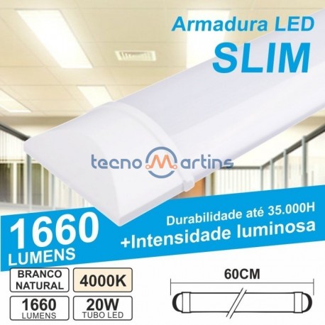 Armadura LED Slim 20W 4500k 1660Lm