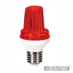 Lampada Estroboscópica Led E27 3w Vermelha - HQ Power