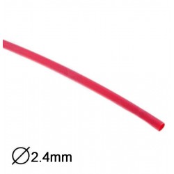 Manga Termoretractil 1m 2:1 Ø2.4-1.2mm Vermelha