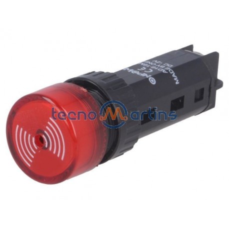 Indicador Luminoso 12v Redondo 16mm Vermelho