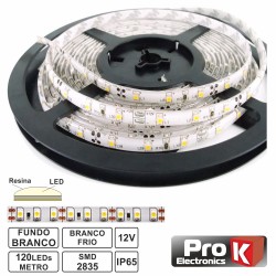 Fita C/ 600 LEDs 12v Branco Frio Impermeável 5Mt