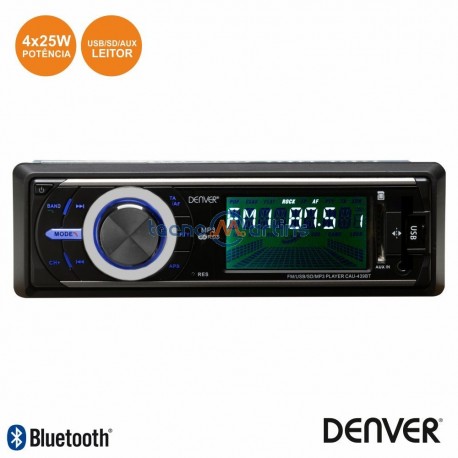 Auto Radio Mp3 25wx4 C/Fm/Pll/Mmc/Sd/Usb Bluetooth - Denver