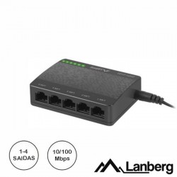Hub Rj45 Switch 5 Portas Rede Ethernet - Lanberg