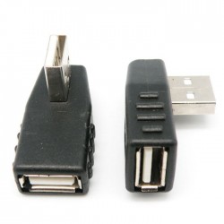 Ficha Adapt. USB Macho / USB Femea Curva 90º