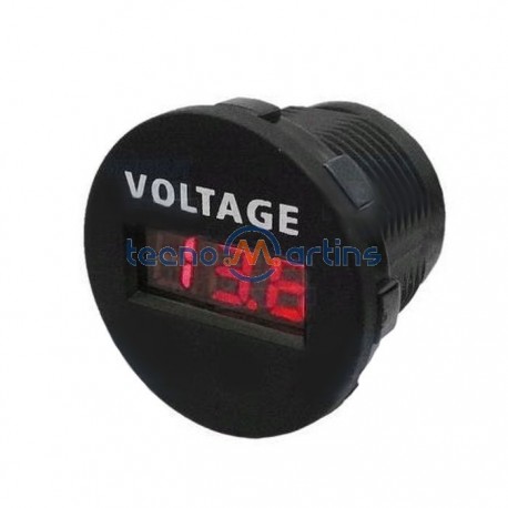 Voltimetro 6-33vdc LED Digital Dc S/ Moldura Vermelho