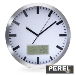 Relógio de Parede com Ponteiros, Termómetro Higrómetro