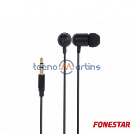 Auscultadores Jack 3.5mm P/ TV Preto - Fonestar