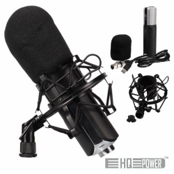 Microfone Condensador Cardioide C/ Proteção Hq Power