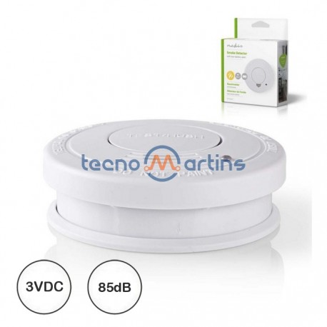 Detector Fumos 3vDc 85dB Branco - Nedis