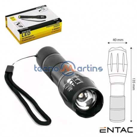 Lanterna-LED-5w-500lm- Zoom IP65 - ENTAC