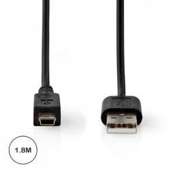 Cabo USB "A" M/M "B" MINI 1.8mt