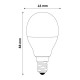 Lâmpada LED Mini Globo E14 Dimável 5.5W RGB+W Wifi 470LM - Avide