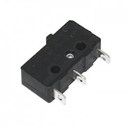 Microswitch s/ Patilha 3A SPDT Pequeno Preto