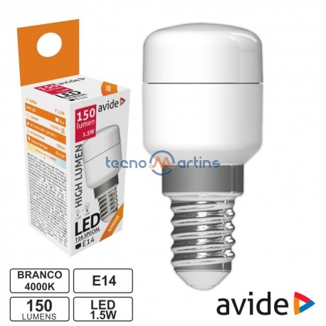 Lâmpada LED E14 G45 230V 8W 3000K (Branco Quente) 720lm