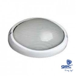 Aplique E27 Semi Oval Alumínio 60w Branco - GSC
