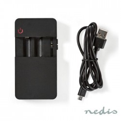 Carregador Universal USB P/ Baterias de Câmaras + AA/AAA - Nedis