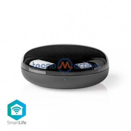 Estação Controlo Remoto IR universal Mini 360º (compatível c/ Tuya) - Nedis SmartLife WIFIRC10CBK