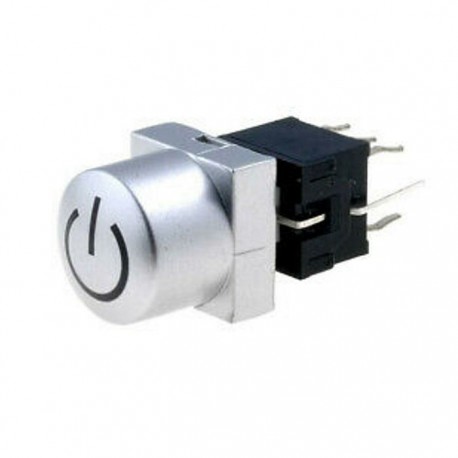 Interruptor Micro Pressão 2P Estáveis On-Off c/ Tecla Power + LED Vermelho 30vDc 0.1A