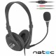 Auscultadores Stereo c/ Fios + Microfone - Natec