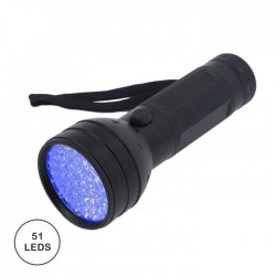 Lanterna Alumínio 51 LEDS UV