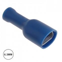 Terminal Femea 6.4mm (1.5-2.5mm²) Isolado Comp Azul