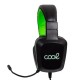 Auscultadores Gaming C/ Microfone + Iuminação RGB Preto/Verde - COOL