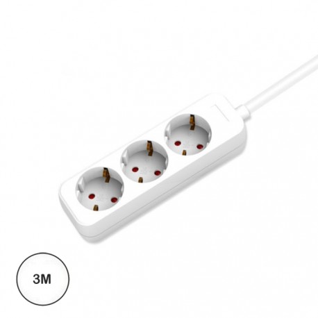 Extensão 3mt C/ 3 Tomadas S/ Interruptor