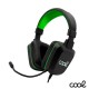 Auscultadores Gaming C/ Microfone + Iuminação RGB Preto/Verde - COOL