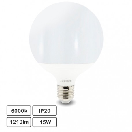 Lampada Led E27 G95 15w 6000k 1210lm - LEDME