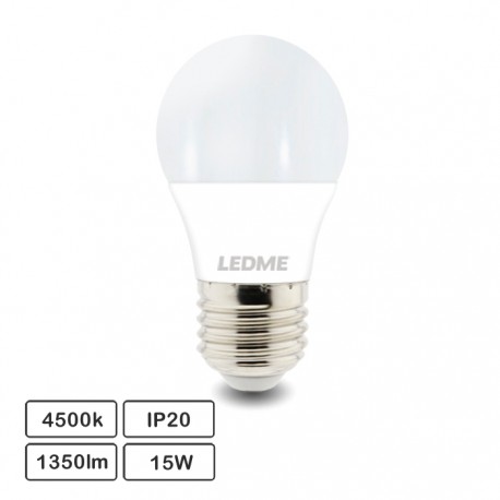 Lampada Led E27 A60 15w 4500k 1350lm - LEDME