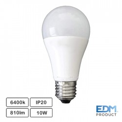 Lampada Led E27 10w 6400k 810lm - EDM