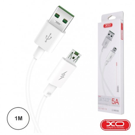 Cabo Usb 2.0 "A" Macho / Micro Usb "B" Macho 5A 1mt Branco - XO