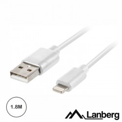 Cabo USB-A 2.0 Macho / Lightning8P Macho 1.8m Branco LANBERG
